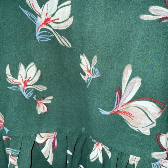 Japna Green Floral Tank Top Women’s Small Romantic Feminine Sleeveless - Picture 3 of 4